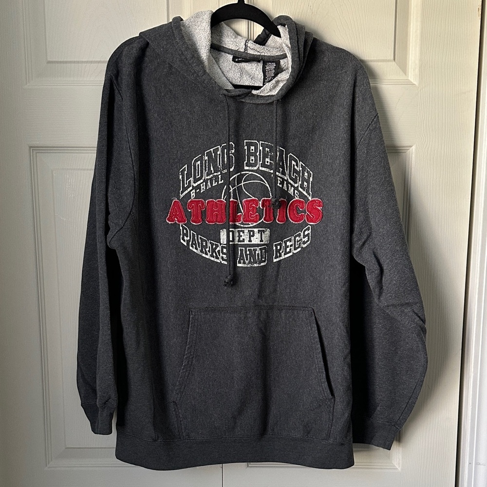 No Boundaries Charcoal and Red Long Beach Hoodie